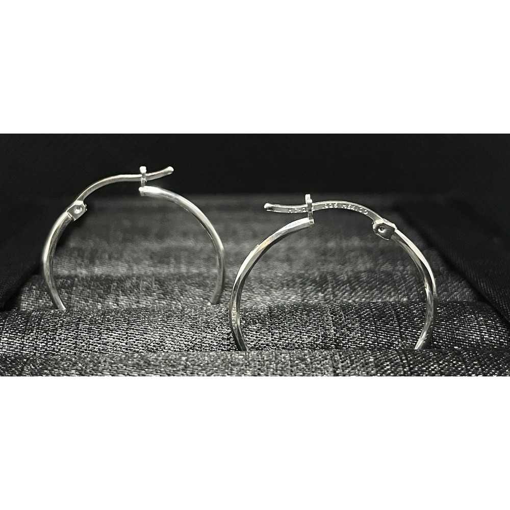 Arracadas de Plata 925 Silver 925 Hoop Earrings